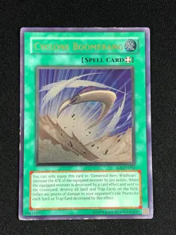 YUGIOH CYCLONE BOOMERANG SOI-EN042 ULTIMATE LIGHT PLAY - Image 1