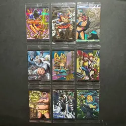 S2518 Bundle of 9 Holo Japanese One Piece Wafer Cards Sealed - Image 1