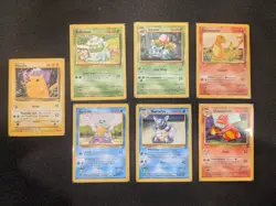 Pokemon Vintage BASE SET 2 Card Lot 1999 WOTC LP/NM - 7 Cards - Image 1