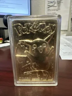 PokemonT Special Edition 23 karat Gold-Plated Trading Card #25 PIKACHU - Image 1