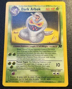 DARK ARBOK W Stamp Stamped Pokemon Card - WOTC Promo - Team Rocket - 19/82 - NM - Image 1