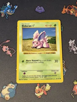 Pokemon Cards Nidoran 55/102 Base Set SHADOWLESS WOTC - (LP) #1 - Image 1
