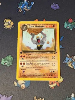 Pokemon Cards Dark Machoke 40/82 Team Rocket FIRST EDITION - (NM-) - Image 1
