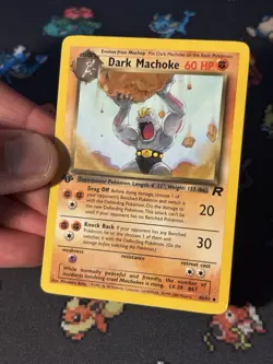 Pokemon Cards Dark Machoke 40/82 Team Rocket FIRST EDITION - (NM-) - Image 2
