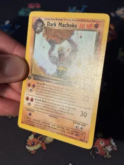 Pokemon Cards Dark Machoke 40/82 Team Rocket FIRST EDITION - (NM-) - Image 3