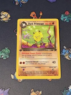 Pokemon Cards Dark Primeape 43/82 Team Rocket FIRST EDITION WOTC - (NM-) - Image 1