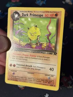 Pokemon Cards Dark Primeape 43/82 Team Rocket FIRST EDITION WOTC - (NM-) - Image 2