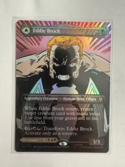Eddie Brock (0233) (Borderless) Foil Marvel's Spider-Man MAGIC MTG - Image 3