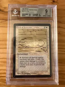 Magic the Gathering MTG Beta Circle of Protection:White BGS 9 (Beta Bob) - Image 1