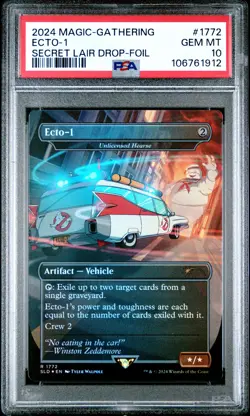 2024 MTG SECRET LAIR DROP FOIL #1772 ECTO-1 PSA 10 - Image 1