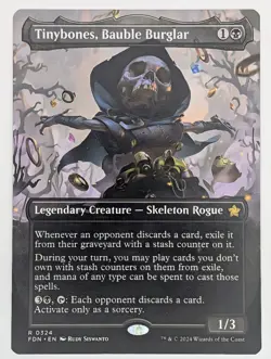 Tinybones, Bauble Burglar (Borderless) #324 Foundations MTG NM - Image 1
