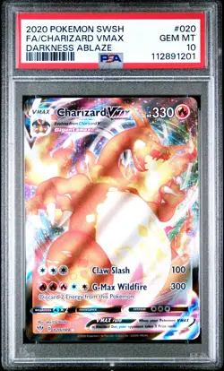 2020 POKEMON SWORD & SHIELD DARKNESS ABLAZE #020 FULL ART/CHARIZARD VMAX PSA 10 - Image 1