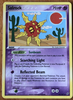 2005 Pokemon TCG Solrock EX Deoxys 47/107 Non-Holo Uncommon - Image 1