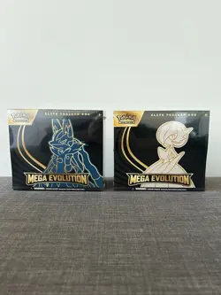 Pokemon Mega Evolution Elite Trainer Box ETB Set of 2 New Sealed - Image 1