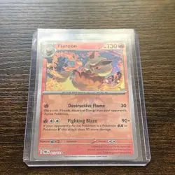 Pokemon TCG Prismatic Evolutions Flareon 013/131 Master ball Reverse Holo NM - Image 1