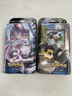 Lot of 2 Pokemon Go V Battle Deck Box Mewtwo & Melmetal Sealed Set IN HAND - Image 1