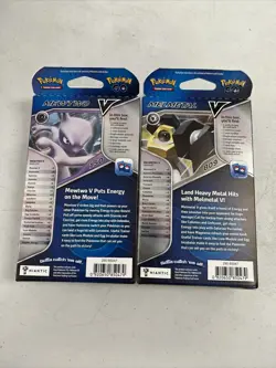 Lot of 2 Pokemon Go V Battle Deck Box Mewtwo & Melmetal Sealed Set IN HAND - Image 2