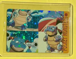BLASTOISE Pokemon Pocket Monsters Vintage Vending Prism Sticker Foil Holo 2000 - Image 1