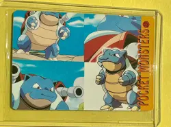 BLASTOISE Pokemon Pocket Monsters Vintage Vending Prism Sticker Foil Holo 2000 - Image 2