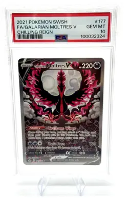 Galarian Moltres V 177/198 - Chilling Reign Alternate Art PSA 10 - Pokemon - Image 1