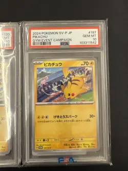 Pokemon Japanese Pikachu Gym Event Champaign 120/svp 197/svp PSA10 - Image 4