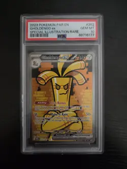 2023 Pokemon Par En Gholdengo Ex Special Illustration Rare 252/182 Psa Gem Mt 10 - Image 1