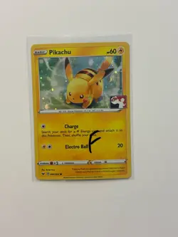 Pikachu 065/202 Event Variant Prize League Promo Cosmo Holo NM Pokemon F - Image 1