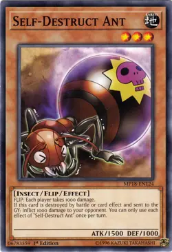 Self-Destruct Ant - MP18-EN124 - Common - 1st Edition - Lightly Played - Image 1