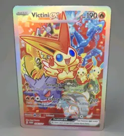 CUSTOM Card Holofoil With Texture Victini 078/SV-P ENGLISH tournament Win Promo - Image 1