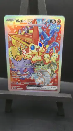 CUSTOM Card Holofoil With Texture Victini 078/SV-P ENGLISH tournament Win Promo - Image 3
