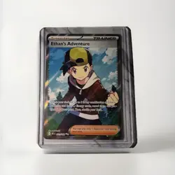 Pokemon TCG Destined Rivals Ethan's Adventure Full Art Trainer Card 236/182 - Image 1