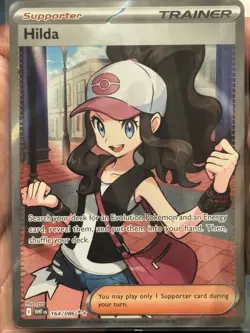 Hilda 164/086 Full Art Ultra Rare White Flare Holo Pokemon TCG Card - Image 1