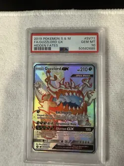 Naganadel & Guzzlord GX Cosmic Eclipse 2019 Secret Pokemon Card TCG PSA 10 - Image 1