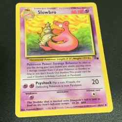 Slowbro 43/62 Pokemon Card TCG Unlimited Edition Fossil Very Lightly Played - Image 1
