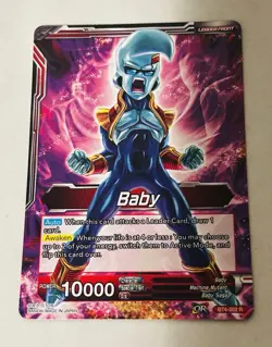 Dragon Ball Super Card Game Rampaging Great Ape Baby BT4-002 Leader Foil - Image 2
