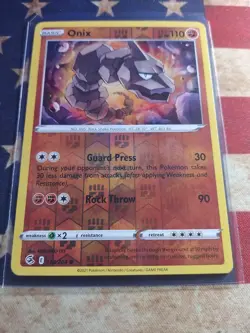 Pokemon Fusion Strike Onix Reverse Holo Rare Card 138/264 NM - Image 1