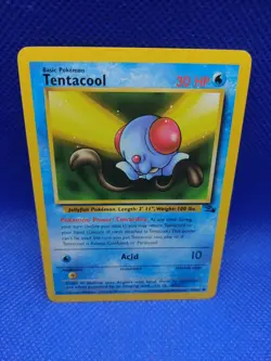 Tentacool 56/62 Fossil Unlimited WOTC Pokemon Card Near Mint - Mint Ships Fast - Image 1