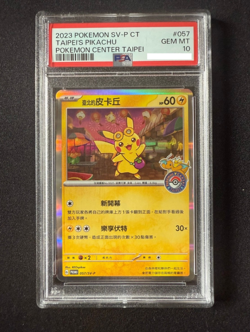 PSA 10 Taipei's Pikachu 057/SV-P Pokemon Center Taipei Promo Pokemon Card Ta... - Image 1