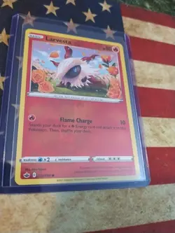 Larvesta 23/198 Chilling Reign Reverse Holo Common Pokemon Card TCG 023/198 - Image 1