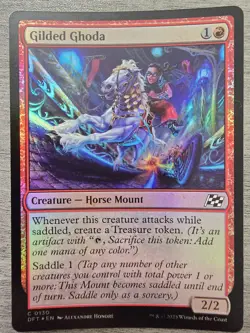 Gilded Ghoda (C) Foil #130 Aetherdrift MTG NM - Image 1