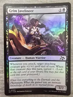 Grim Javelineer (C) Foil #89 Aetherdrift MTG NM - Image 1