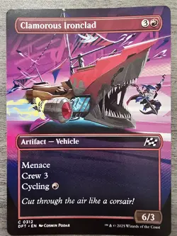 Clamorous Ironclad (Borderless) (C) #312 Aetherdrift MTG NM - Image 1