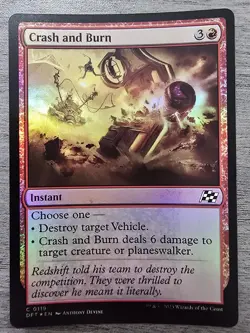 Crash and Burn (C) Foil #119 Aetherdrift MTG NM - Image 1