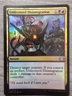 Unlicensed Disintegration (U) Foil #224 Double Masters MTG NM - Image 1