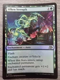 Silken Strength (C) Foil #180 Aetherdrift MTG NM - Image 1