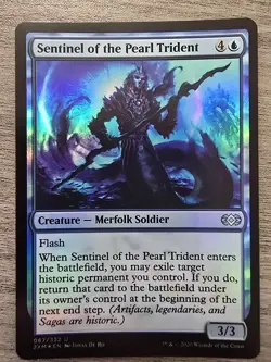 Sentinel of the Pearl Trident (U) Foil #67 Double Masters MTG NM - Image 1