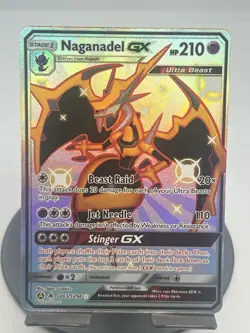 Pokemon TCG Naganadel GX SV63/SV94 Hidden Fates: Shiny Vault Holo Rare NM - Image 1