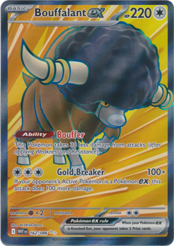 Bouffalant ex Full Art 162/086 Black Bolt White Flare Pokemon TCG Ultra Rare - Image 1