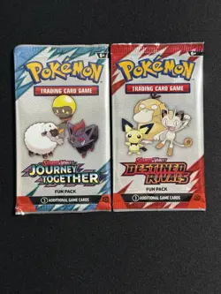 Pokemon S&V Destined Rivals & Journey Together Fun Packs Factory Sealed Lot of 2 - Image 1