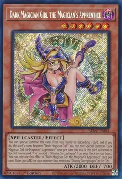 Yugioh ALIN-EN004 Dark Magician Girl the Magician's Apprentice Secret Rare MINT - Image 1